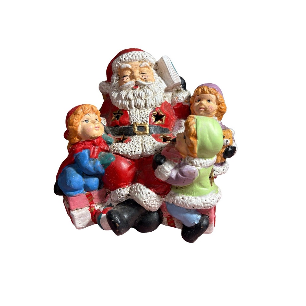 Vintage 1994 Artmark Stories With Santa Ceramic Night Light Christmas Children‎ - Picture 2 of 14